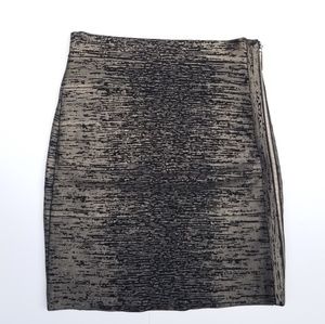 Michael Michael Kors  Black Gray Stretch Skirt